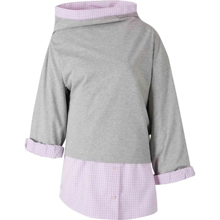Dries Van Noten Henies Asymmetrical Sweatshirt mehrfarbig Sweatshirts