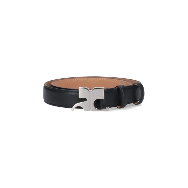 Courrèges Riem Logo Belt – Black Black