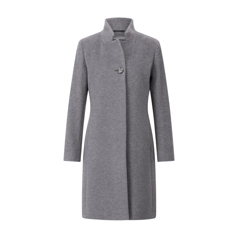 CINZIA ROCCA Übergangsmantel Mantel aus Woll-Kaschmir-Mix Grau