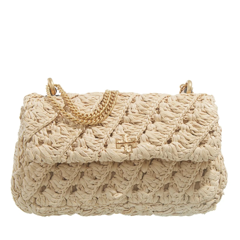 Tory Burch Schultertasche Kira Woven Mini Flap Bag Natural