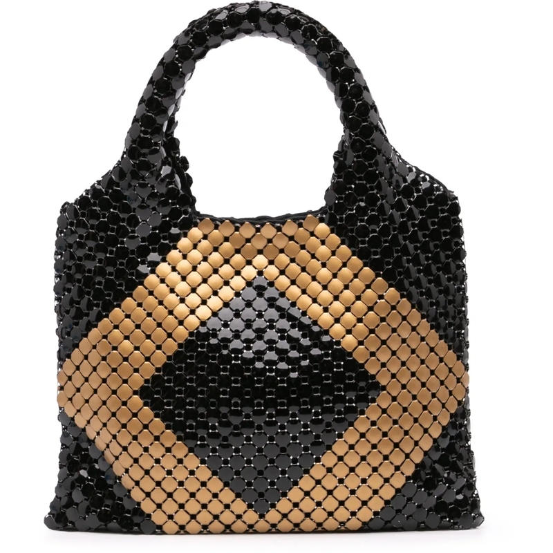 Bottega Veneta Fourre-tout Brass Beaded Handbag schwarz