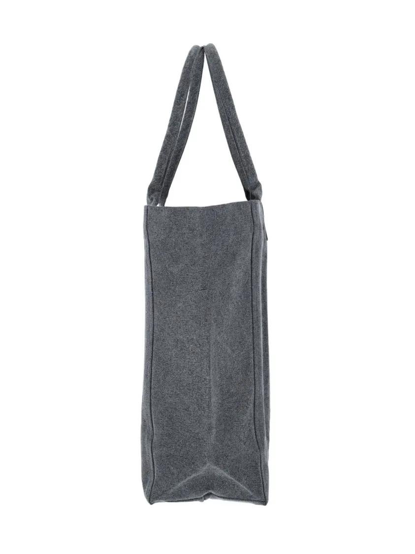 Thumbnail - Isabel Marant Shopper & Totes - Grey Cotton Tote Bag With Embroidered Logo - Gr. unisize - in Grau - für Damen