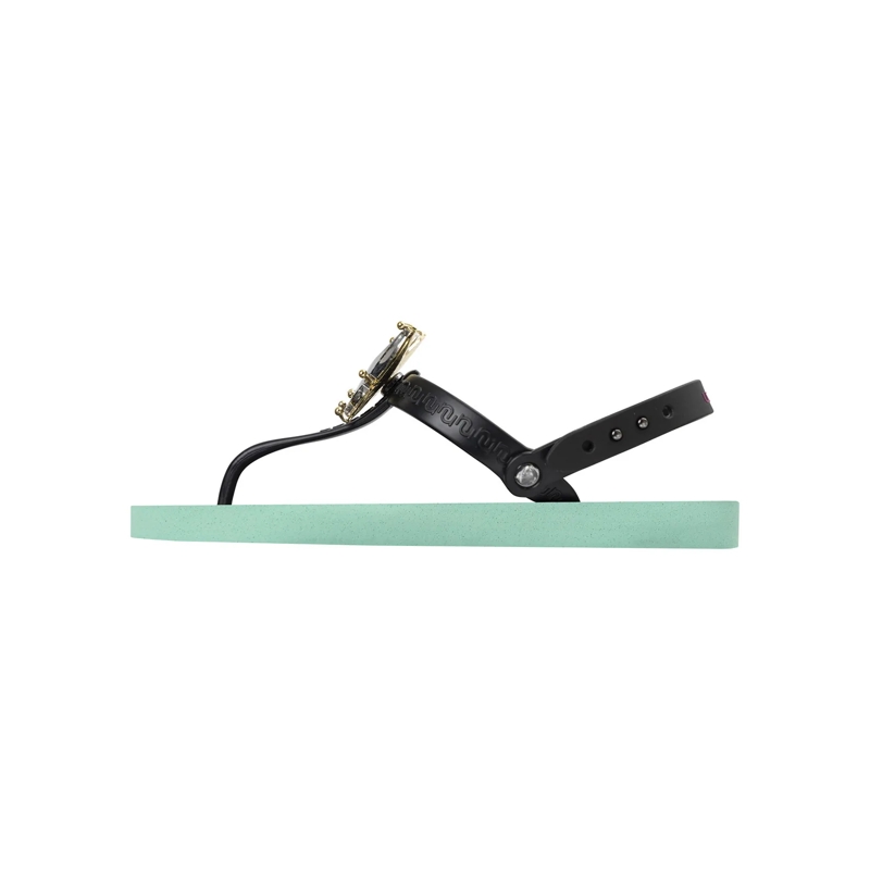 UZURII Flip Flops Zehentrenner Python Bronze mintgrün