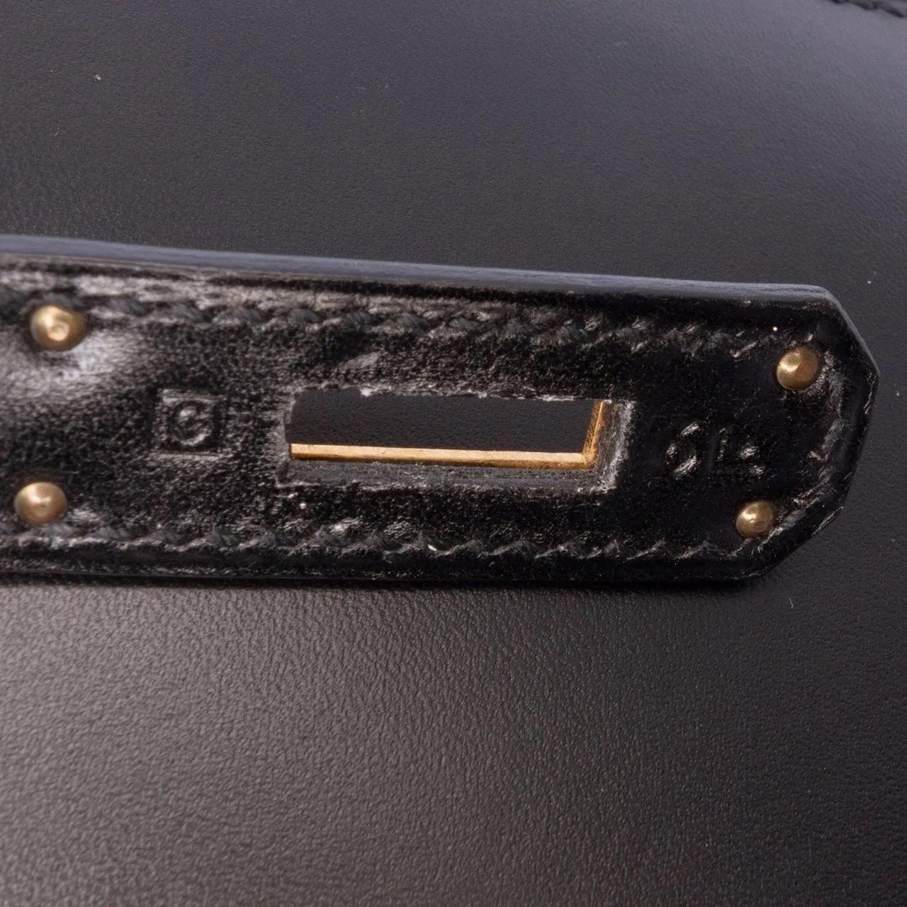 Thumbnail - Hermès Hobo Bags - Box Calf Kelly II Sellier 32 - Gr. unisize - in Schwarz - für Damen