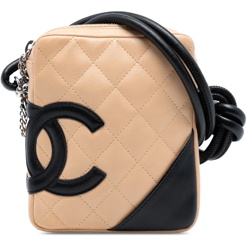 Chanel Schultertasche Mini Lambskin Cambon Ligne Crossbody braun