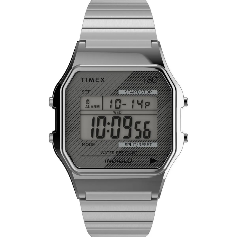 Timex Automatikuhr Digitaluhr Timex T80 silber