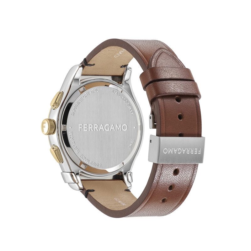 Salvatore Ferragamo Chronograph Quartz Chronograph Watch Kz-1927 Chrono 42Mm-Fw braun(Image 2)