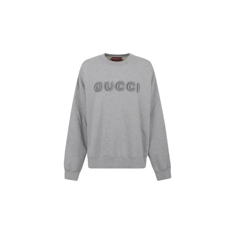 Gucci  Grey Wide Sweatshirt With Relaxed Fit Grey