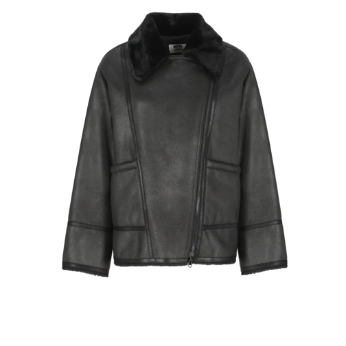 Betta Corradi Übergangsjacke Synth Leather Jacket Black