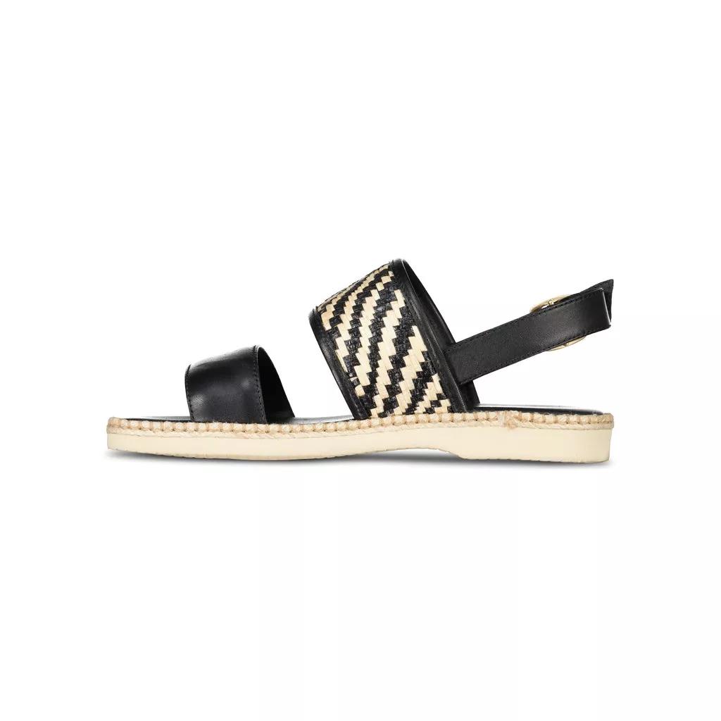 Hogan Sandalen im geflochtenem Stil 48104512651610 Schwarz | Sandale