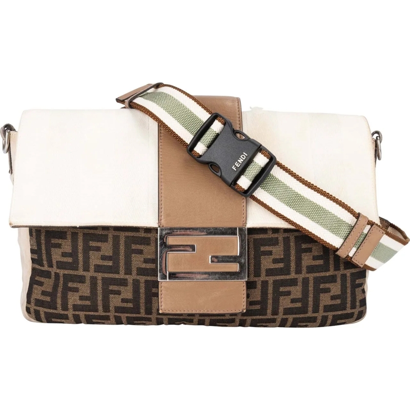 Fendi Schultertasche Fendi FF Monogram Baguette Zucca 3 in 1 Crossbody  mehrfarbig