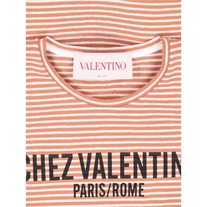 Valentino Garavani Chez' Striped T-Shirt – Orange Orange | T