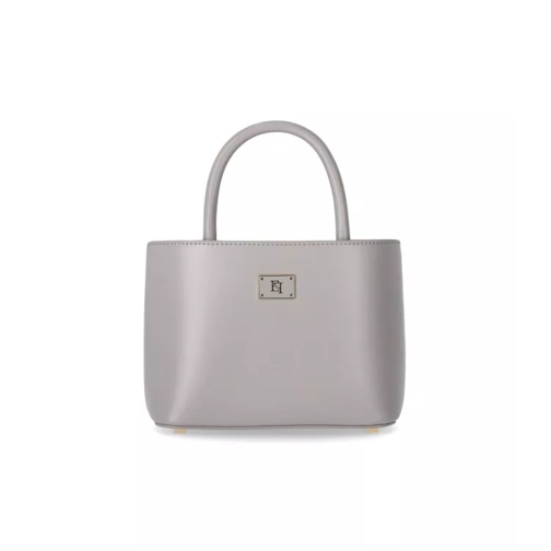 Elisabetta Franchi Fourre-tout Pearl Grey Small Shopping Bag Grey