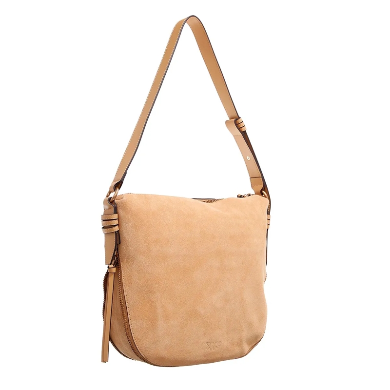 Pinko Hobo Bag Hobo Zip Around Classic Torroncino Sc-Antique Gold(Image 3)
