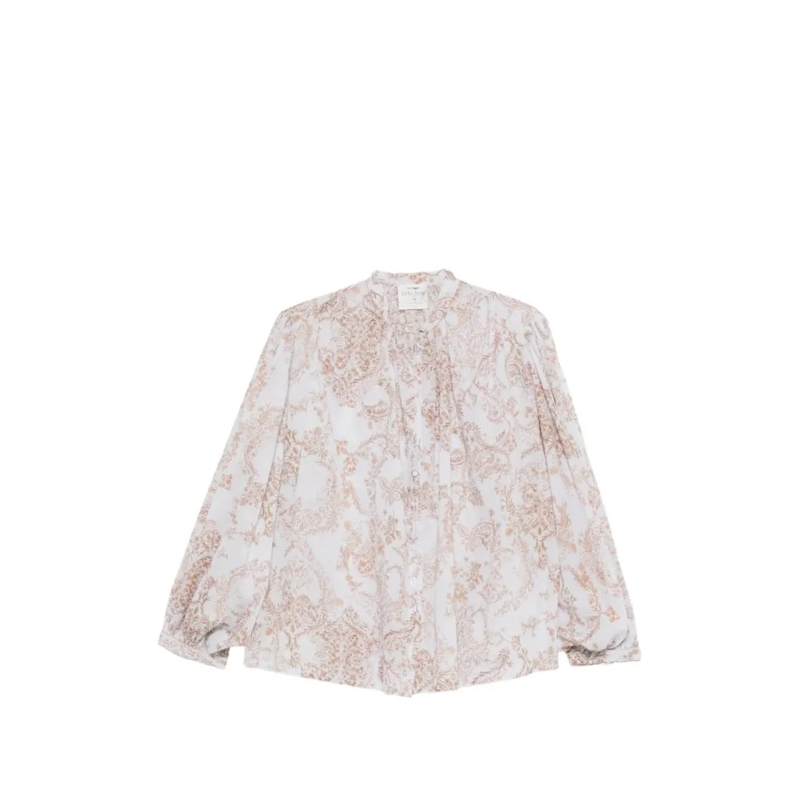 Forte Forte Blouse Lightweight Blouse With Floral White