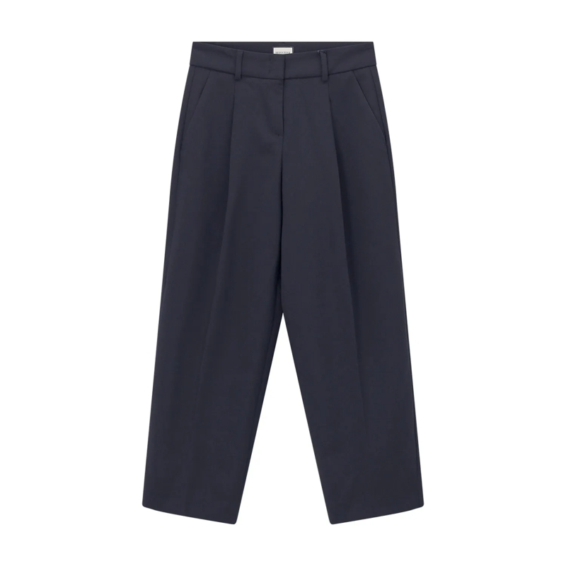 Seductive Freizeithose Bundfaltenhose Sloanne dunkelblau