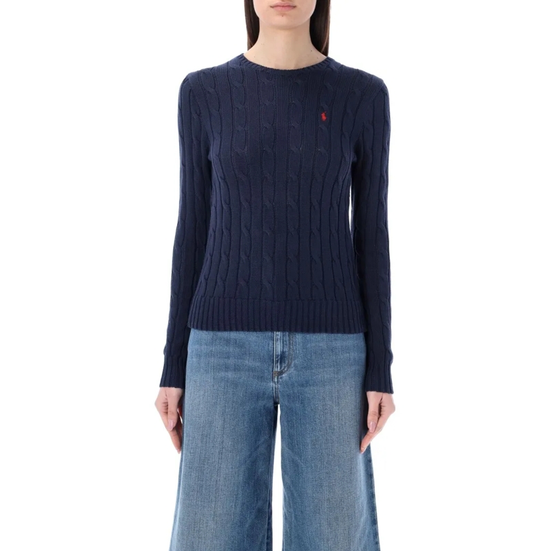 Polo Ralph Lauren Trui Touch Julianna Cable-Knit Sweater Black