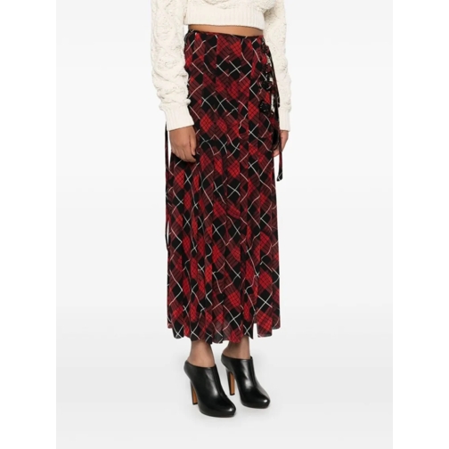 Jean Paul Gaultier Mini-Röcke Tartan Midi Skirt Black