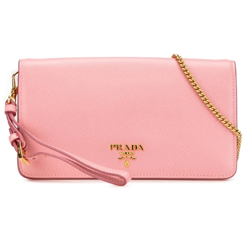 Prada Schultertasche Saffiano Lux Wallet on Chain rose