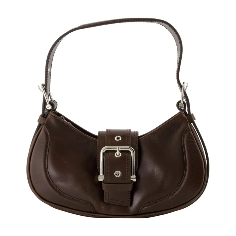 Osoi Sac à bandoulière Hobo Brocle Shoulder Bag - Leather - Brown Black