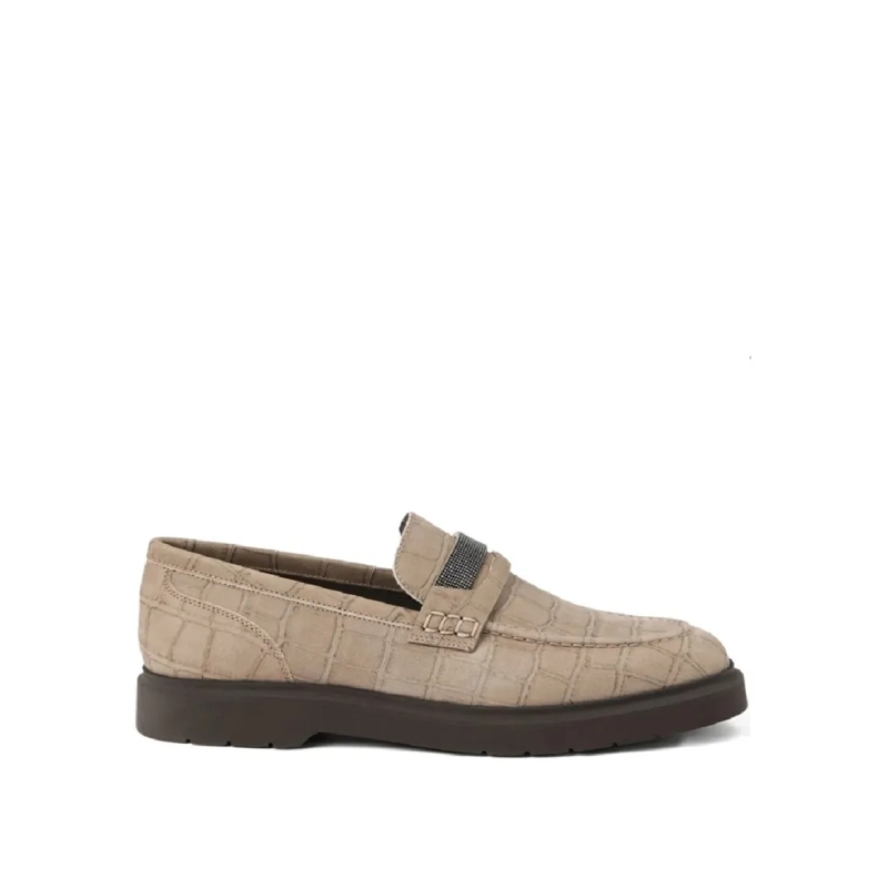 Brunello Cucinelli Ballerinas Textured Slip-On Shoes Neutrals