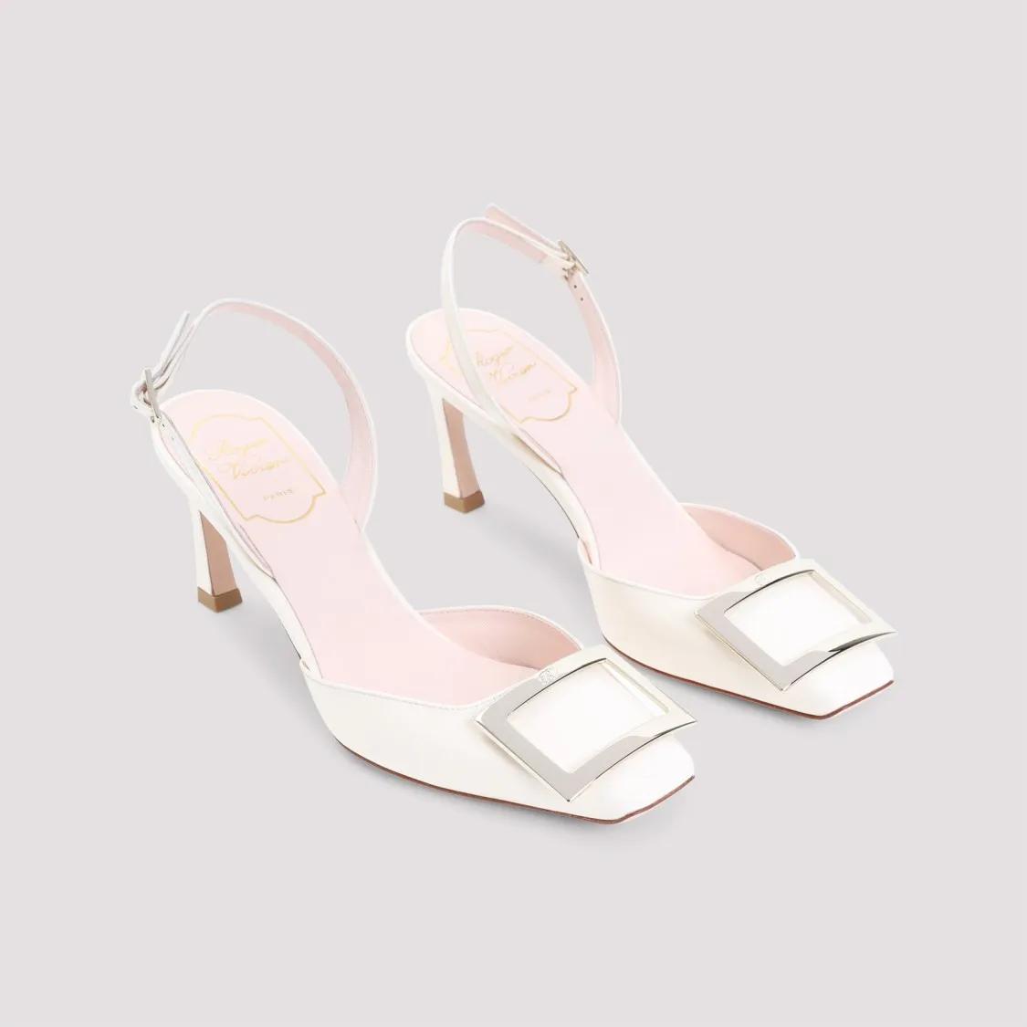 Thumbnail - Roger Vivier Hohe Schuhe - Pointed Toe Calf Leather Pumps - Gr. 40 (EU) - in Beige - für Damen