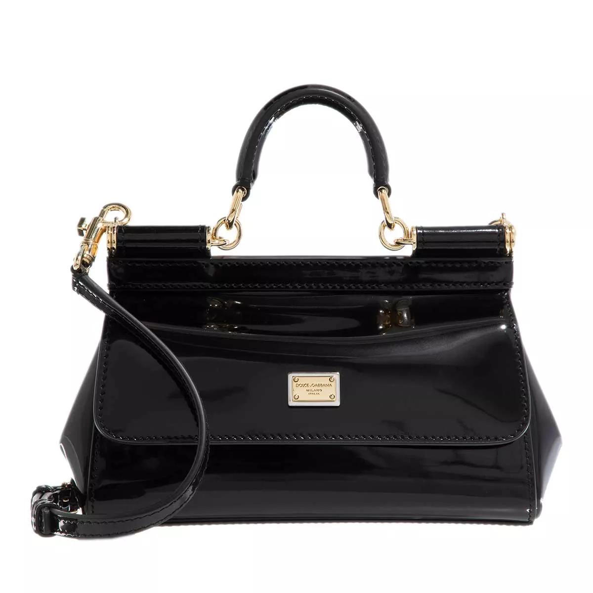 Dolce and Gabbana Black Small Rubber Miss Sicily Bag Dolce & Gabbana