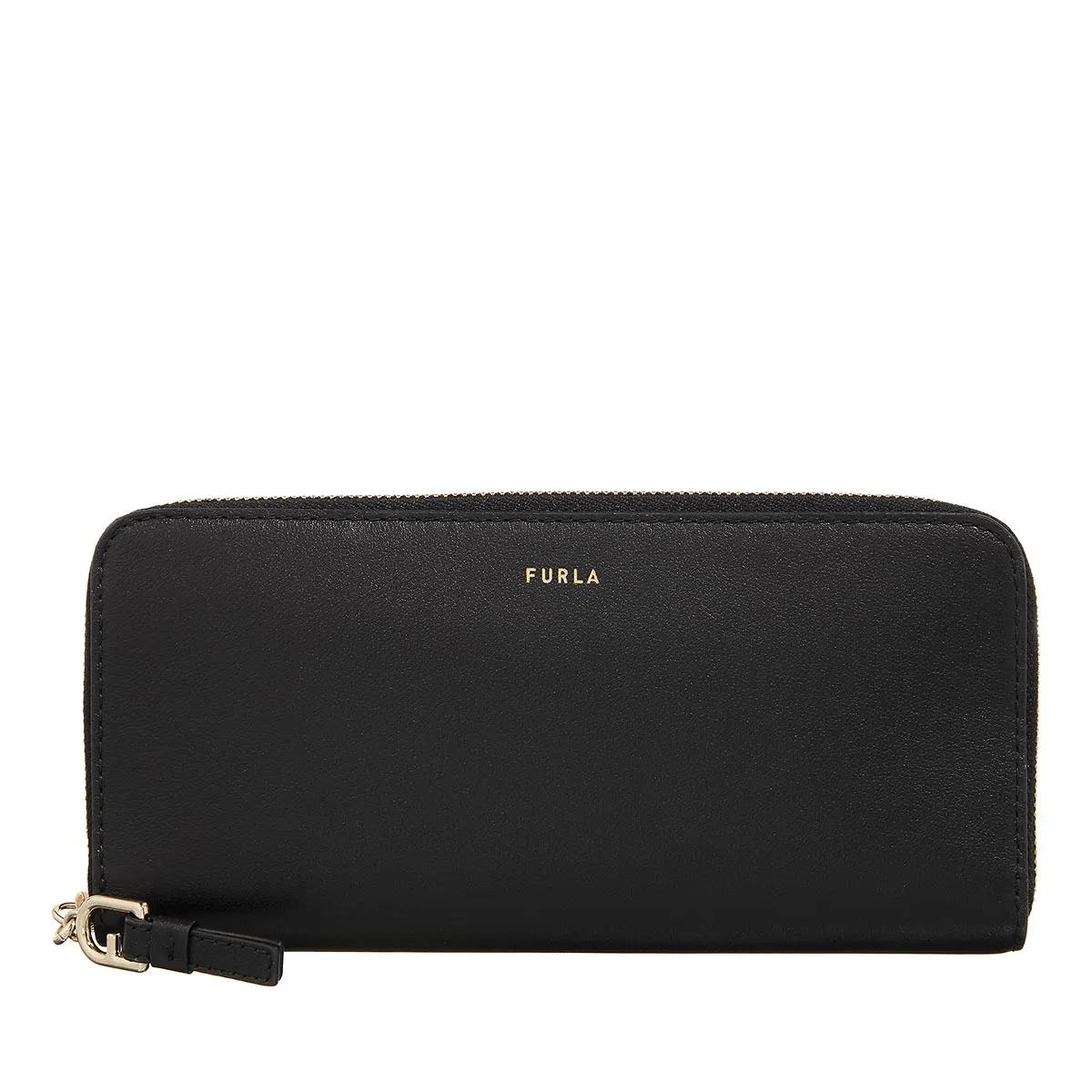 Furla Portemonnaie - Furla Nuvola L Zip Around Slim - Gr. unisize - in Schwarz - für Damen