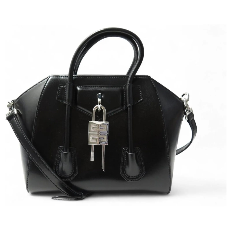Givenchy Crossbody Bag NEUE GIVENCHY ANTIGONA LOCK MINI SCHWARZE LEDER-TA schwarz