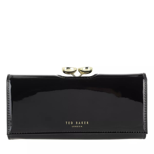 Ted Baker Emmeyy Teardrop Crystal Patent Bobble Matinee Black Continental Wallet