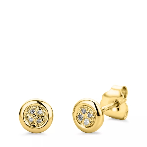 BELORO 9KT (375) Earrings Yellow Gold Orecchini a bottone