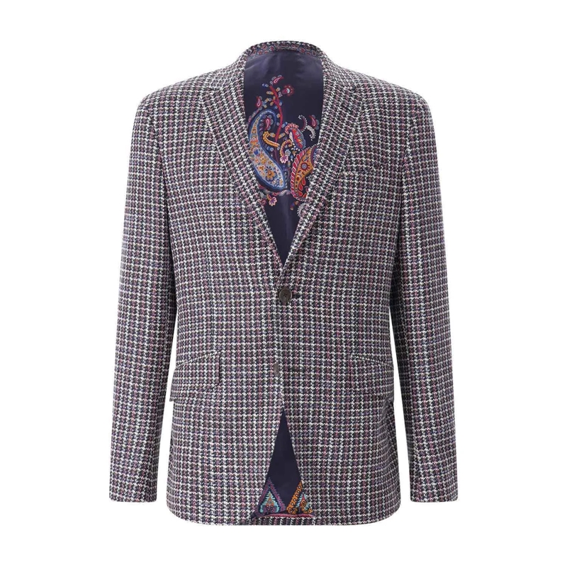 Etro Veste de costume Kariertes Sakko mehrfarbig