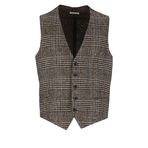 Tagliatore Wool And Alpaca Gilet Brown 