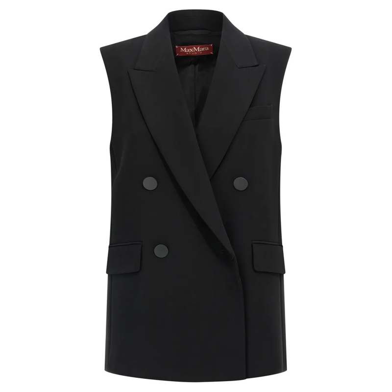 Max Mara Blazer 'Pomez' Vest Black