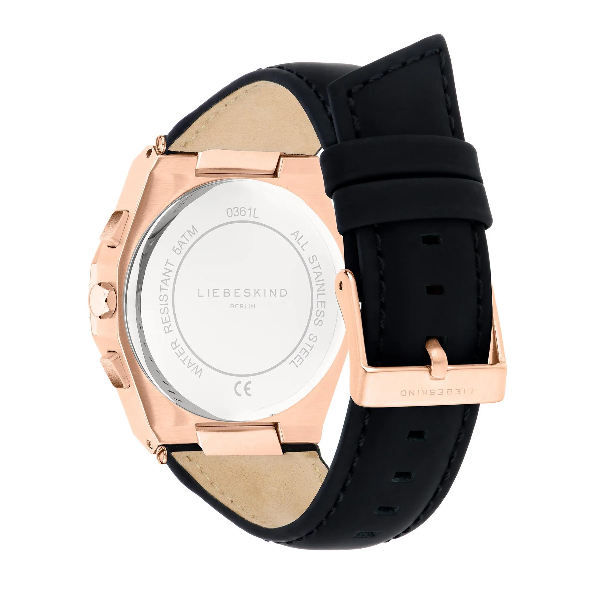 Thumbnail - Liebeskind Berlin Uhren - Echtleder Armbanduhr - Gr. unisize - in Schwarz - für Damen