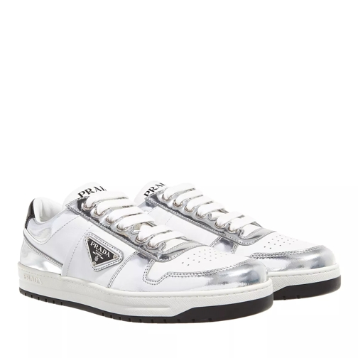 Prada Downtown Sneakers Leather White/Silver låg sneaker
