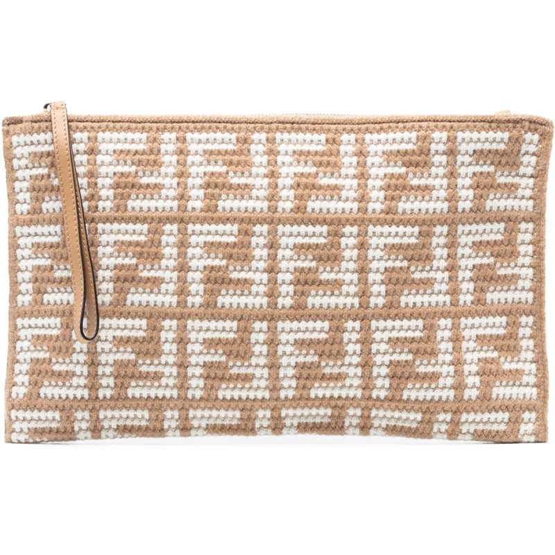 Fendi Clutch Zucca Cashmere Clutch braun