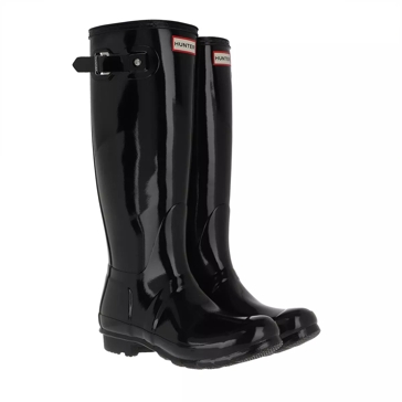 Hunter Womens Original Tall Gloss Boot Black black Stiefel