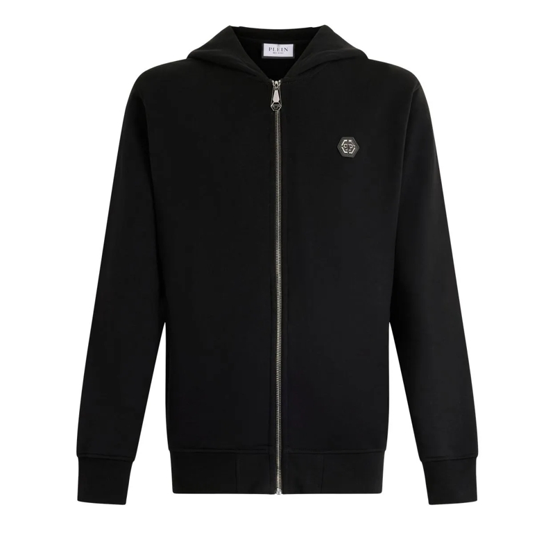 Philipp Plein Sweatshirt Zip Hoodie Basic schwarz