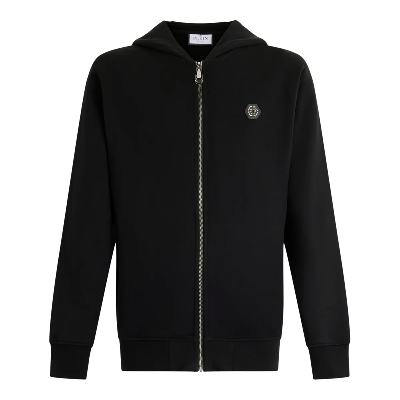 Philipp Plein Top Zip Hoodie Basic schwarz