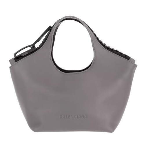 Balenciaga Megazip Top Handle Bag Leather Dark Grey Tote