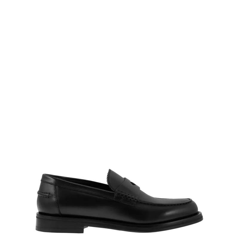 Doucal's Mocassin Penny - Leather Moccasin Black