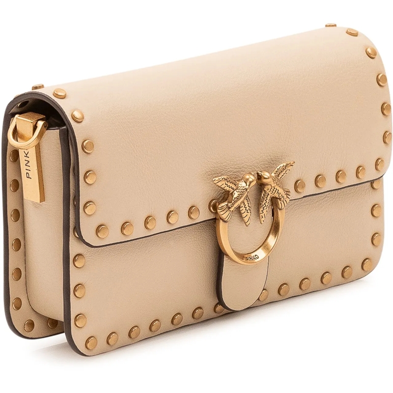 Pinko Schultertasche Love One Slouchy Baby Borsa a Spalla beige(Image 3)