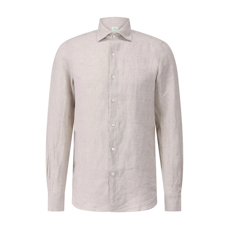 Finamore  Leinen-Hemd Luigi Tokyo Beige