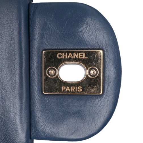 Chanel Sac à bandoulière 2008-2009 Medium Classic Calfskin Double Flap blau (Image 10)