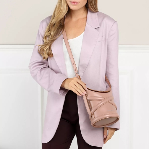 Alexander McQueen Sac reporter The Curve Bucket Bag Leather Rose Gold (Image 2)