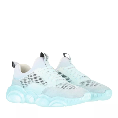 Moschino Sneaker Orso30 Mix Bianco/Turchese scarpa da ginnastica bassa