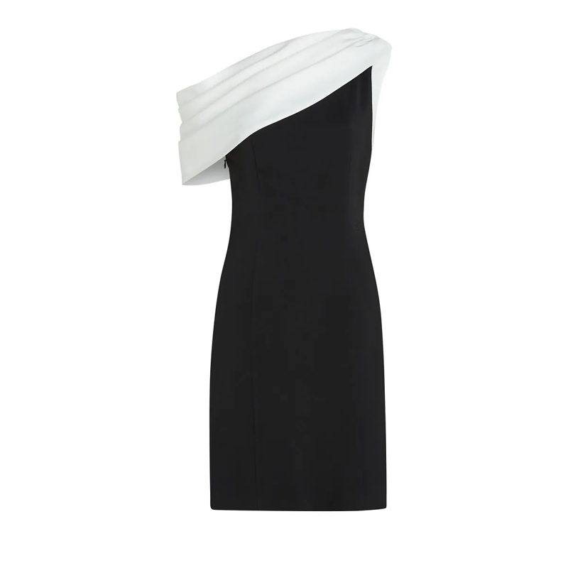 Karl Lagerfeld Kleid One-Shoulder-Dress mit Drapierung schwarz