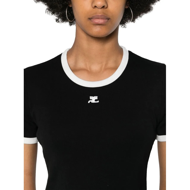 Courrèges T-shirt T-Shirts And Polos Black schwarz(Image 4)