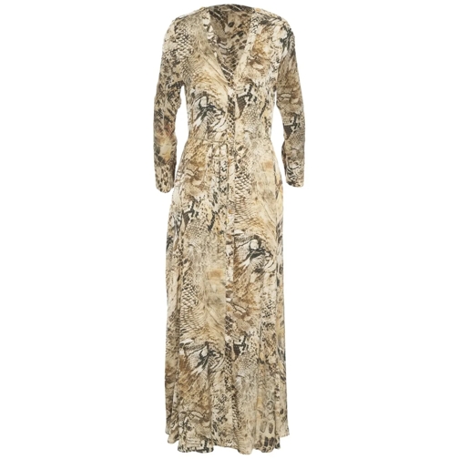 Guess Robes midi Maxi dress with animal print mehrfarbig